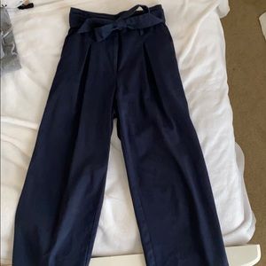 high waisted paper bag pants